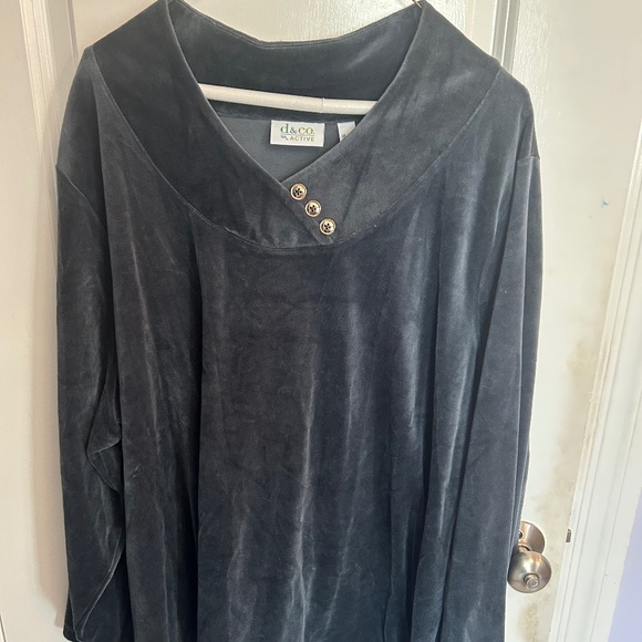 Grey Velour Womans Tunic, 3x, nwt - Picture 1 of 4